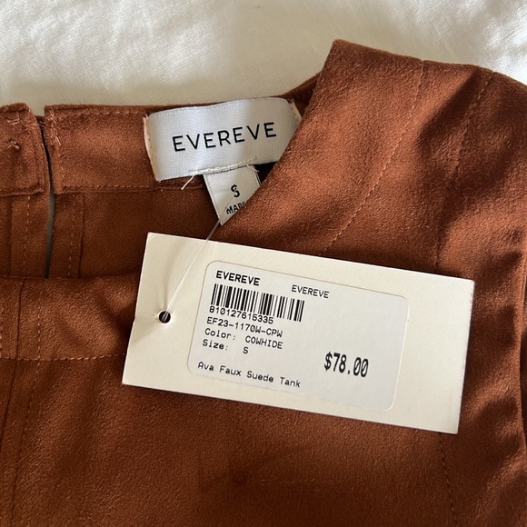 Evereve Ava faux suede tank, S, NWT - Picture 4 of 4